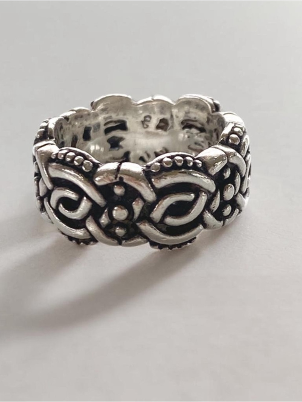 Sterling Silver Ornate Celtic Knot Band Ring -size 5.5. Brighton